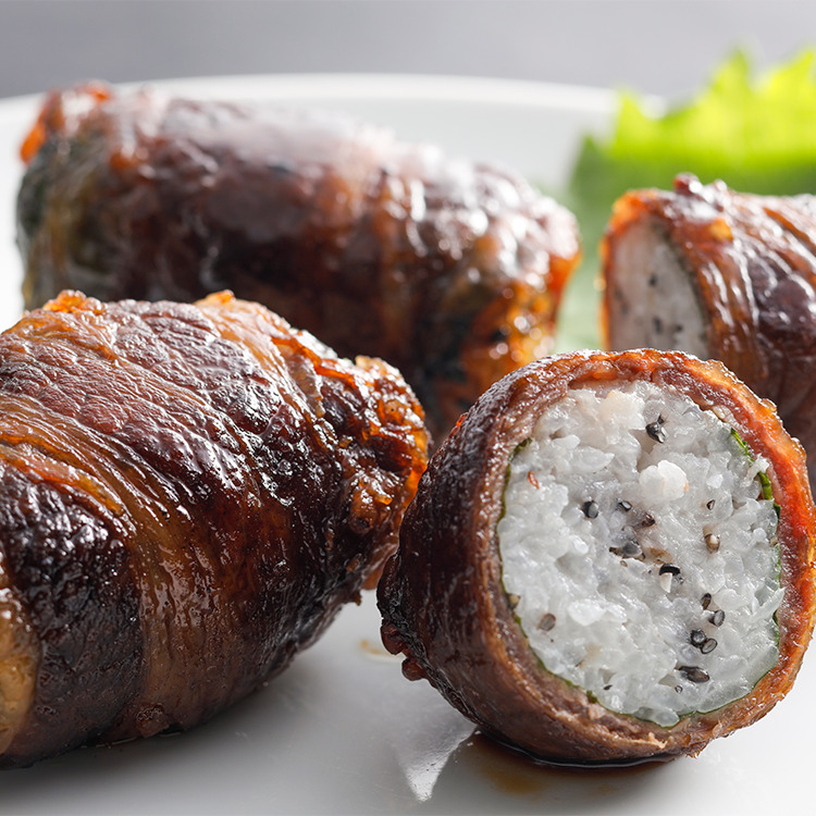 自宅用】 自家製肉巻きおにぎり(冷凍) | 肉のマルセ