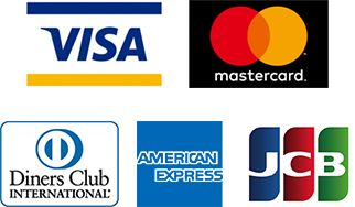 VISA/MasterCard/JCB/AMEX/Diners